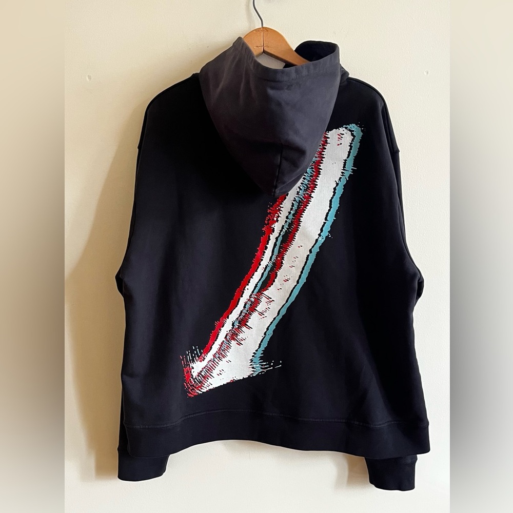 Aaron Young Black Hoodie Graphic Arrow Sweater
